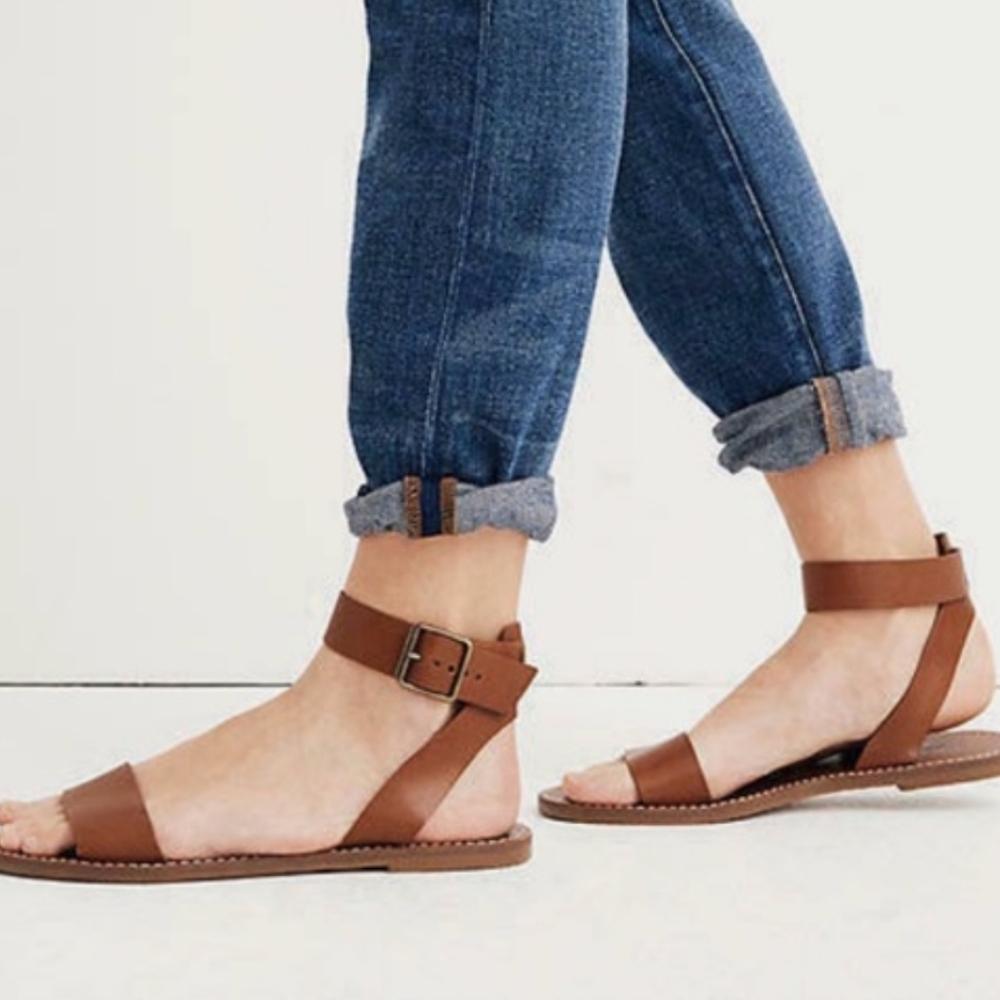 Broadwalk Brown Ankle Strap Sandals
